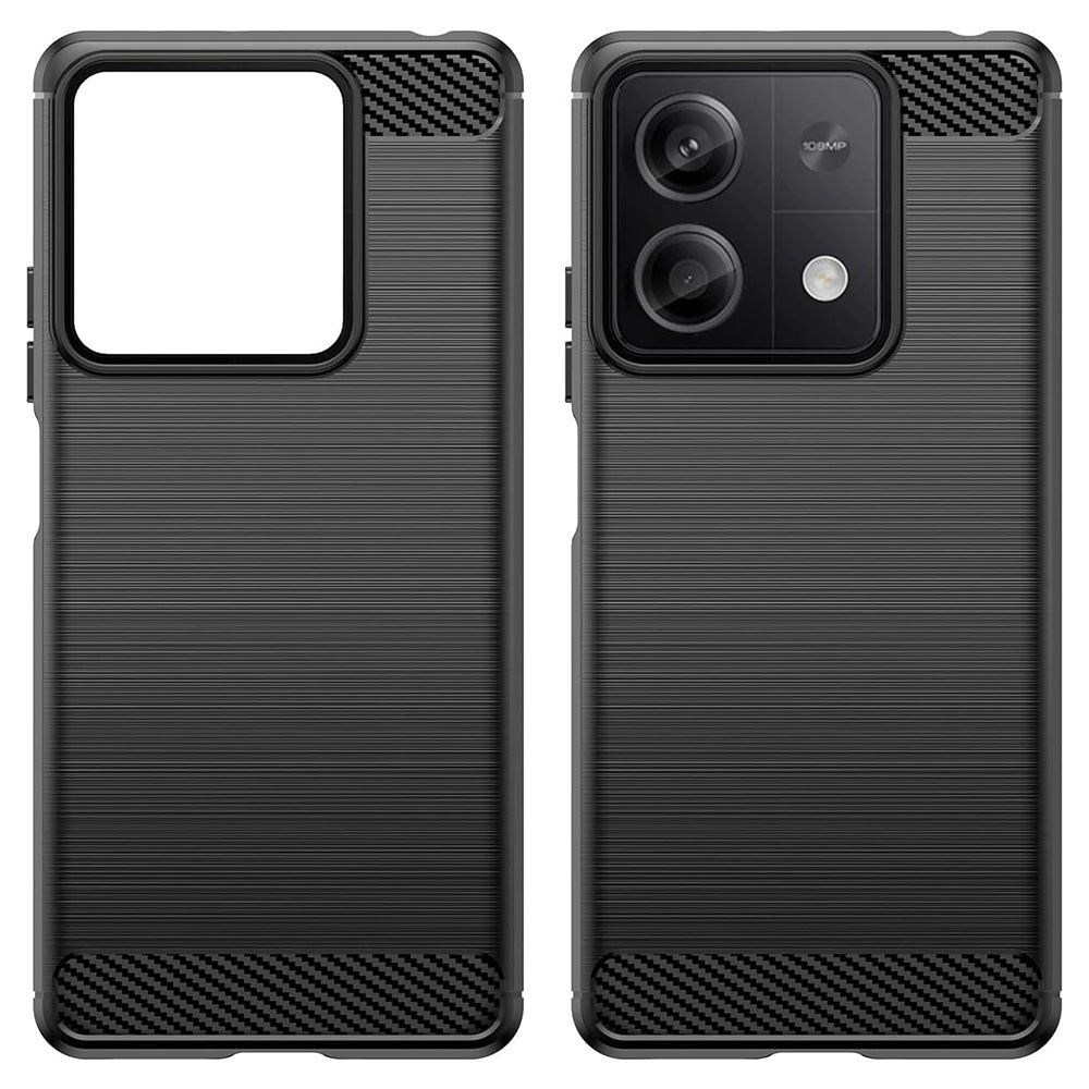 Kuori Xiaomi Redmi Note 13 5G:lle, Techsuit, Hiili, Musta