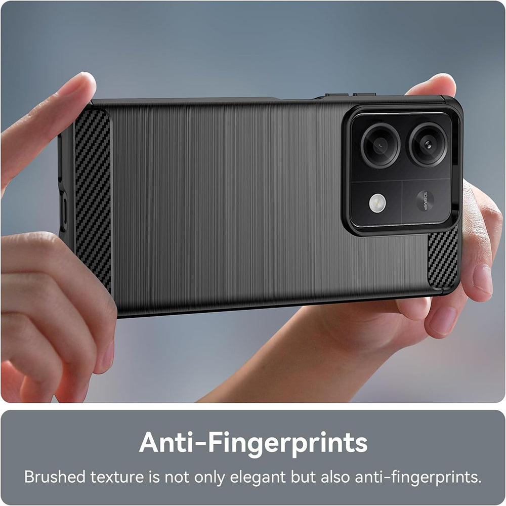 Kuori Xiaomi Redmi Note 13 5G:lle, Techsuit, Hiili, Musta