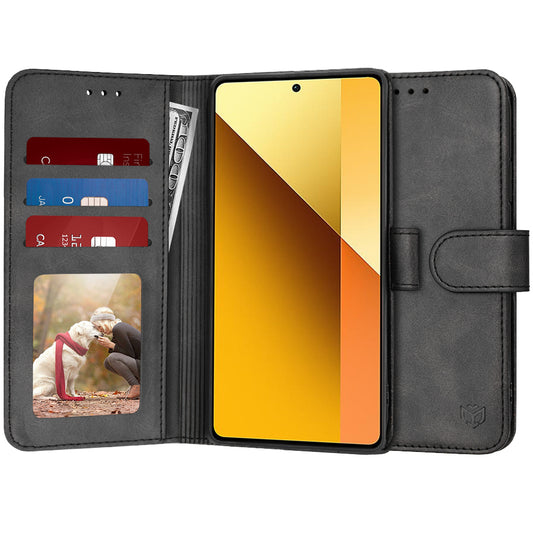 Kuori Xiaomi Redmi Note 13 5G:lle, Techsuit, Diary Book, Musta