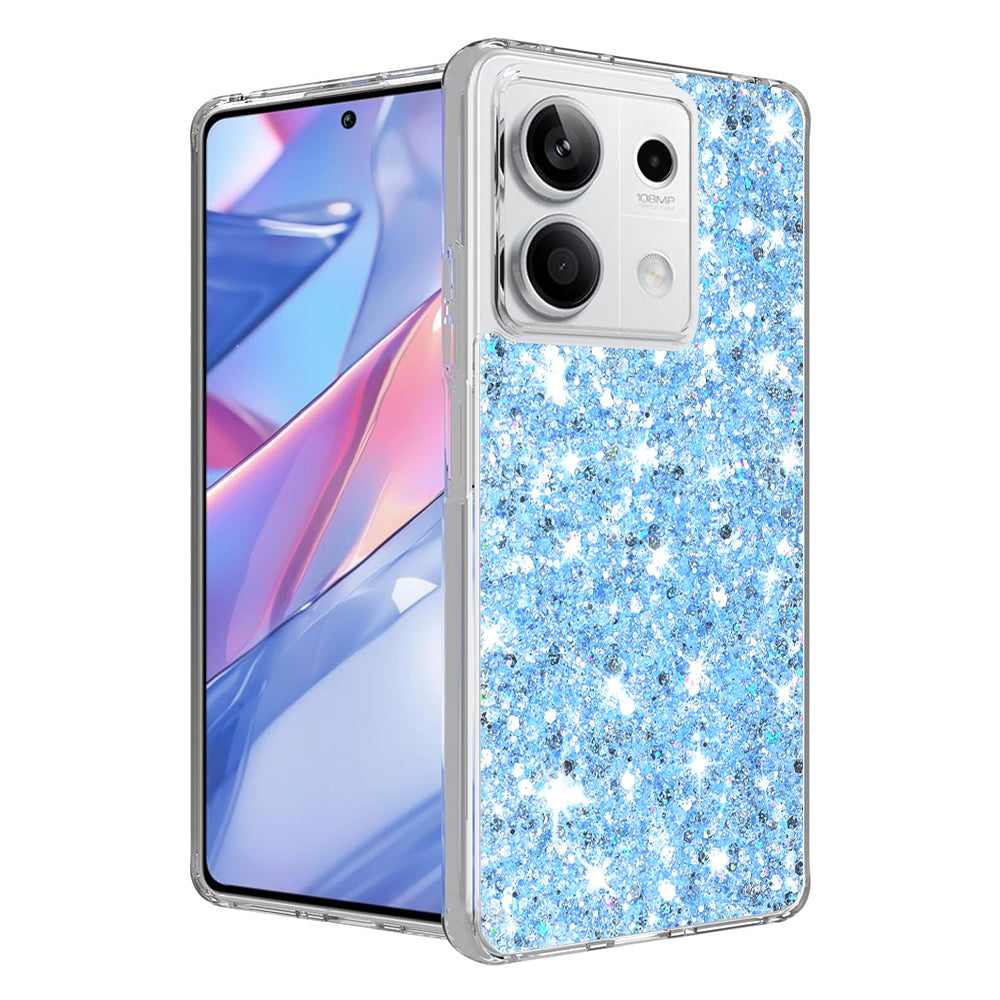 Kuori Xiaomi Redmi Note 13 5G:lle, Techsuit, Kimaltava Glitter, Sininen