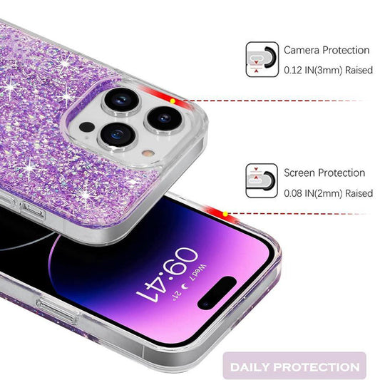 Kuori Xiaomi Redmi Note 13 5G:lle, Techsuit, Kimaltava Glitter, Sininen