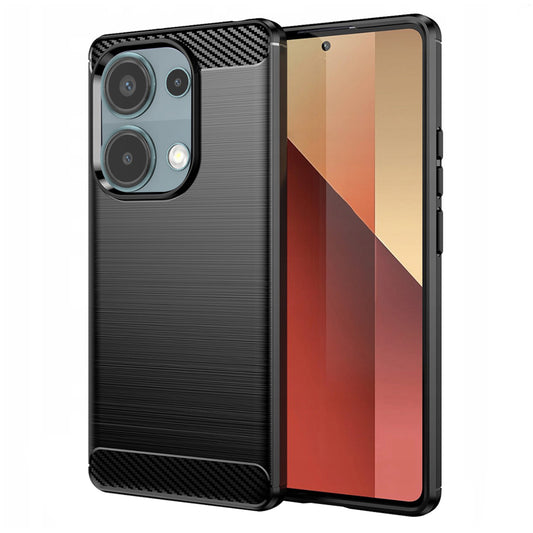 Kuori Xiaomi Redmi Note 13 Pro 4G / Poco M6 Pro 4G:lle, Techsuit, Hiili, Musta