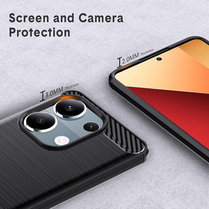 Kuori Xiaomi Redmi Note 13 Pro 4G / Poco M6 Pro 4G:lle, Techsuit, Hiili, Musta