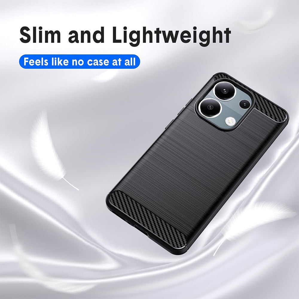 Kuori Xiaomi Redmi Note 13 Pro 4G / Poco M6 Pro 4G:lle, Techsuit, Hiili, Musta