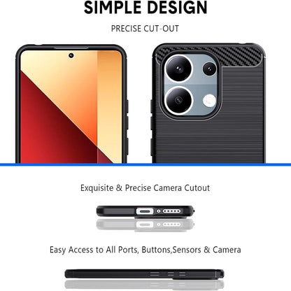 Kuori Xiaomi Redmi Note 13 Pro 4G / Poco M6 Pro 4G:lle, Techsuit, Hiili, Musta