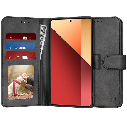 Kuori Xiaomi Redmi Note 13 Pro 4G / Poco M6 Pro 4G:lle, Techsuit, Diary Book, Musta