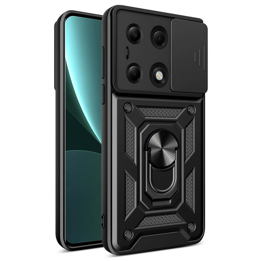 Kuori Xiaomi Redmi Note 13 Pro 4G / Poco M6 Pro 4G:lle, Techsuit, CamShield, Musta