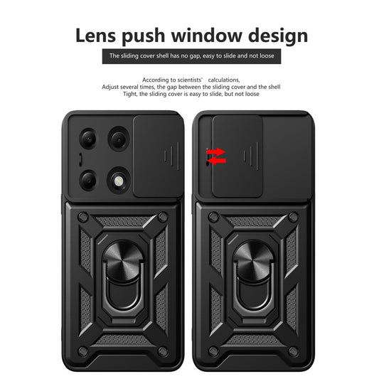 Kuori Xiaomi Redmi Note 13 Pro 4G / Poco M6 Pro 4G:lle, Techsuit, CamShield, Musta