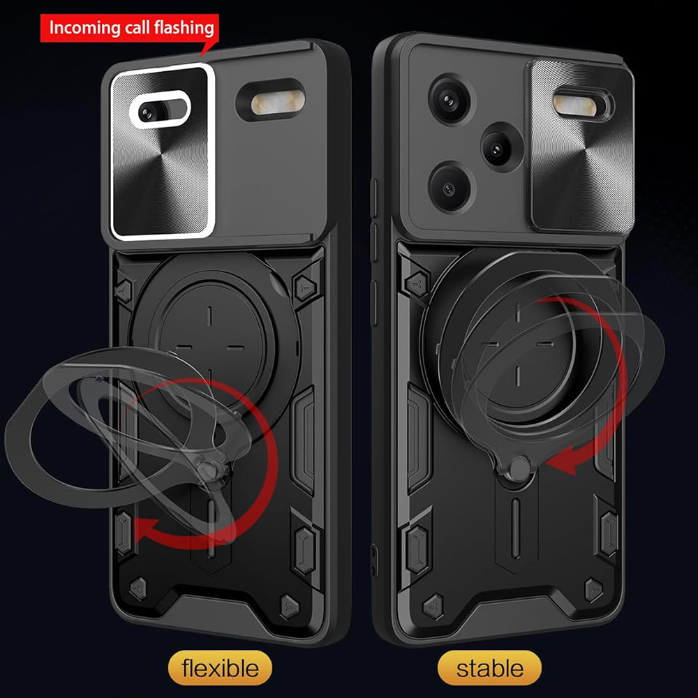 Kuori Xiaomi Redmi Note 13 Pro+:lle, Techsuit, CamGuard Pro, Musta