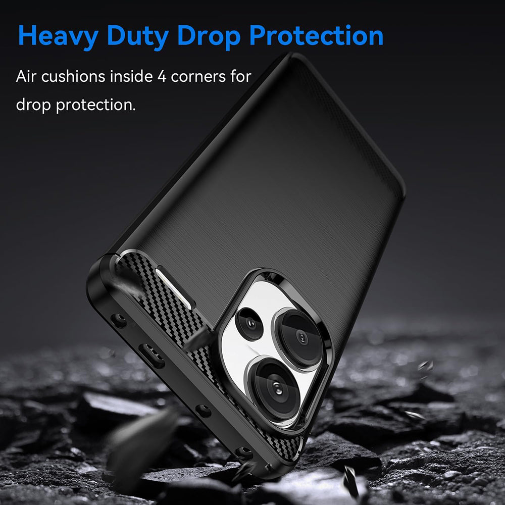 Case for Xiaomi Redmi Note 13 Pro+, Techsuit, Carbon, Black