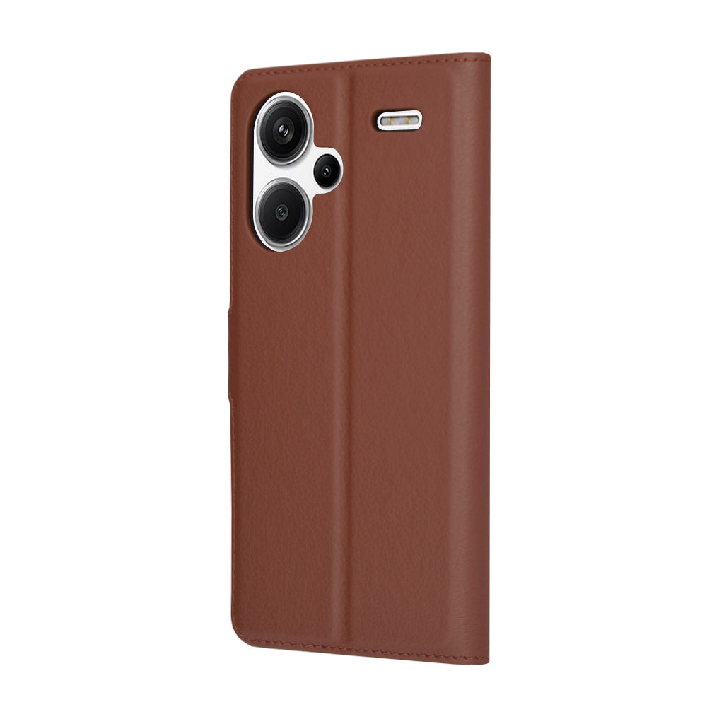 Kuori Xiaomi Redmi Note 13 Pro+:lle, Techsuit, nahkainen folio, ruskea