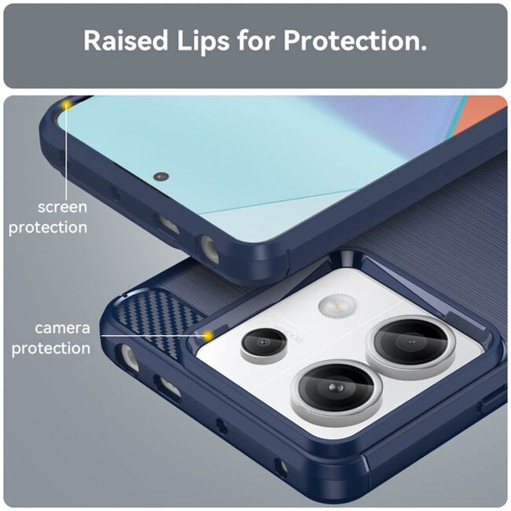 Case for Xiaomi Redmi Note 14 4G (Regional), Techsuit, Carbon, Blue