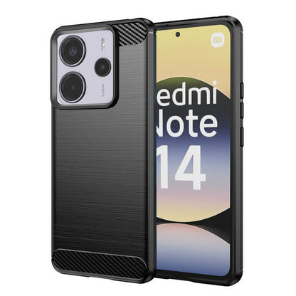 Kuori Xiaomi Redmi Note 14 4G:lle (Alueellinen), Techsuit, Hiili, Musta