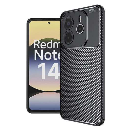 Kuori Xiaomi Redmi Note 14 4G:lle (Alueellinen), Techsuit, Hiilikuitu, Musta