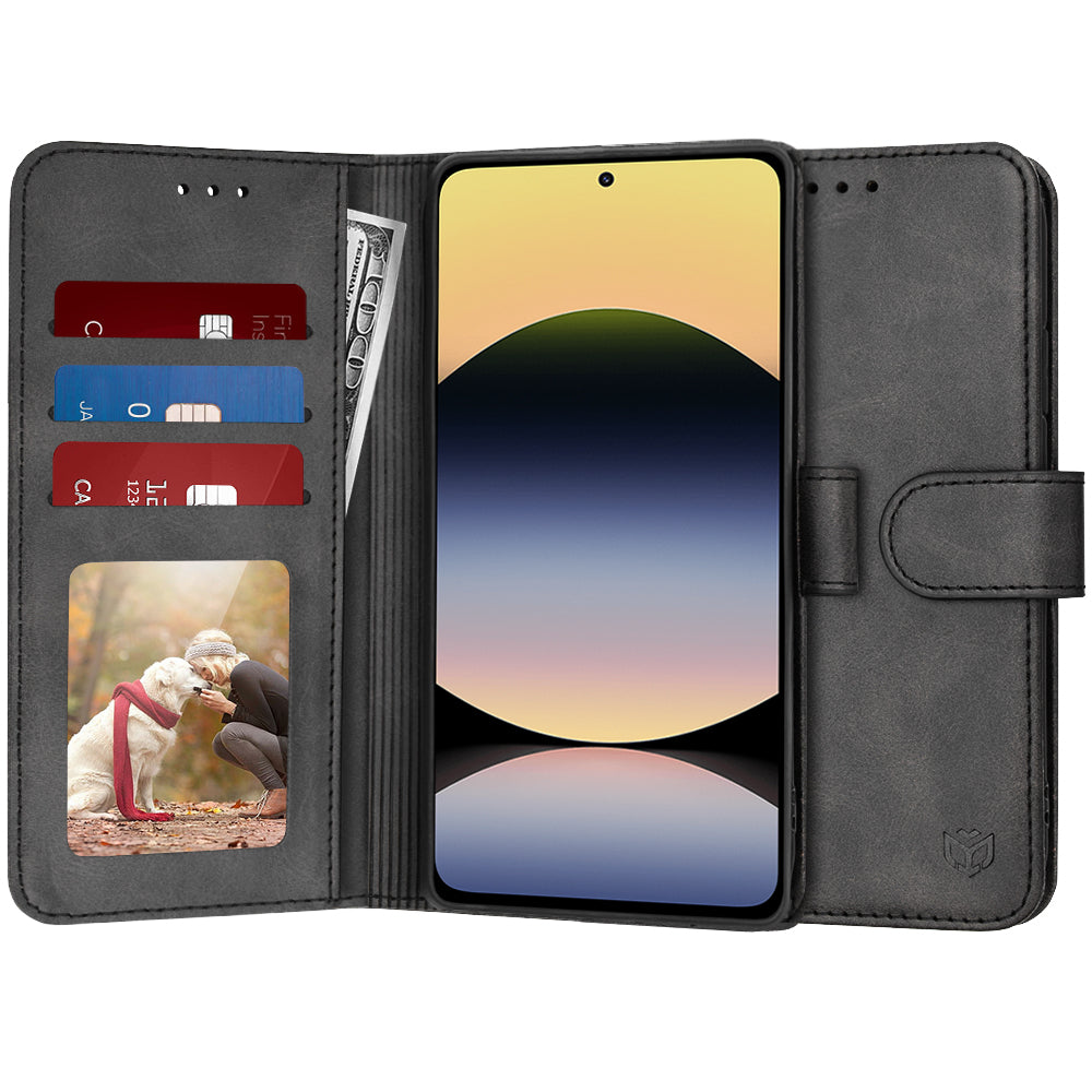Kuori Xiaomi Redmi Note 14 4G:lle (Alueellinen), Techsuit, Diary Book, Musta
