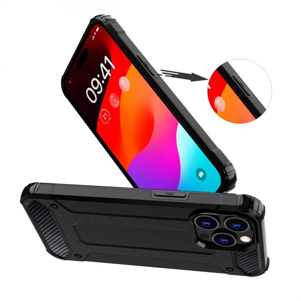 Case for Xiaomi Redmi Note 14 4G (Regional), Techsuit, Hybrid Armor, Black