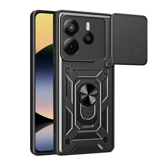 Kuori Xiaomi Redmi Note 14 4G:lle (Standard), Techsuit, CamShield, Musta