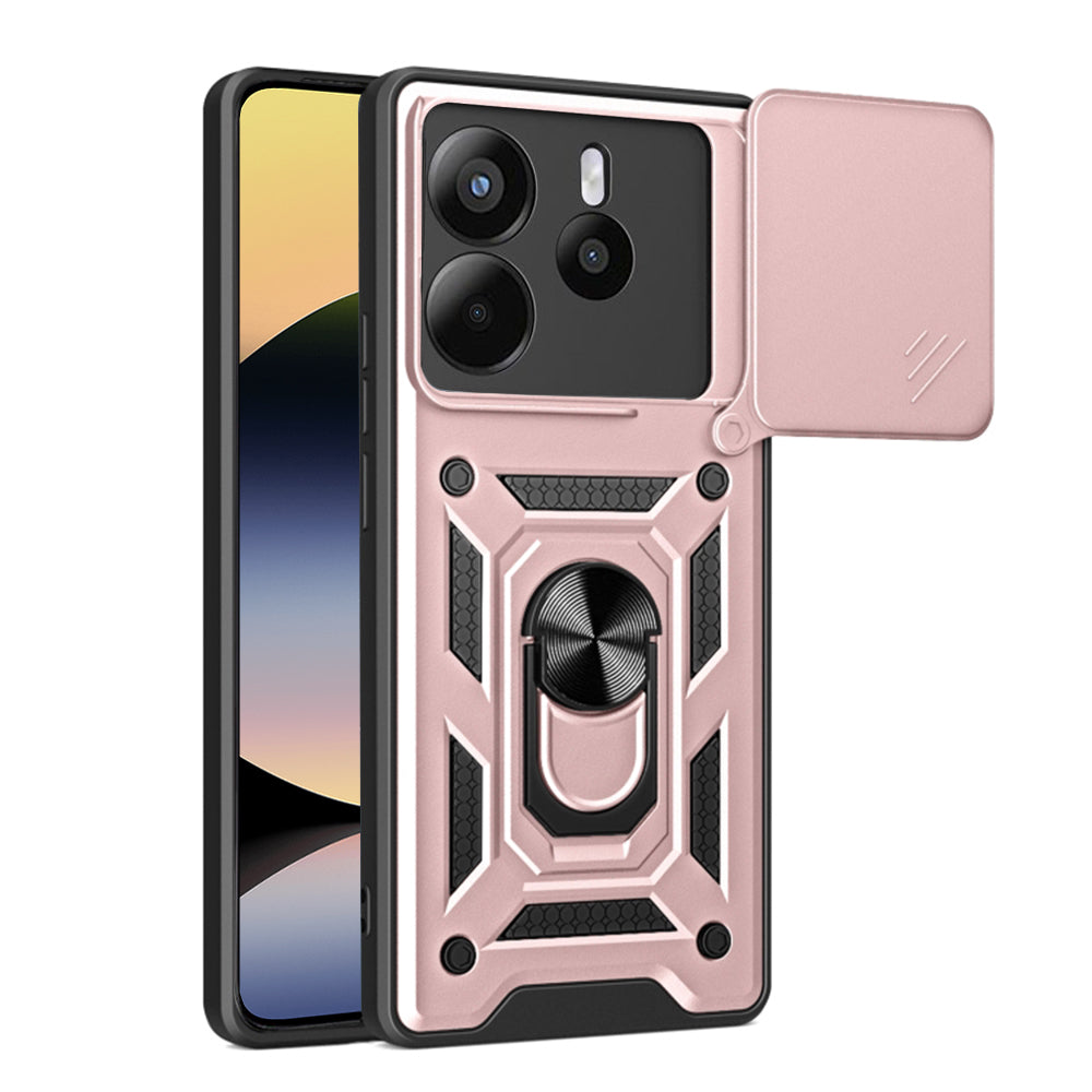 Kuori Xiaomi Redmi Note 14 4G:lle (Standard), Techsuit, CamShield, Vaaleanpunainen