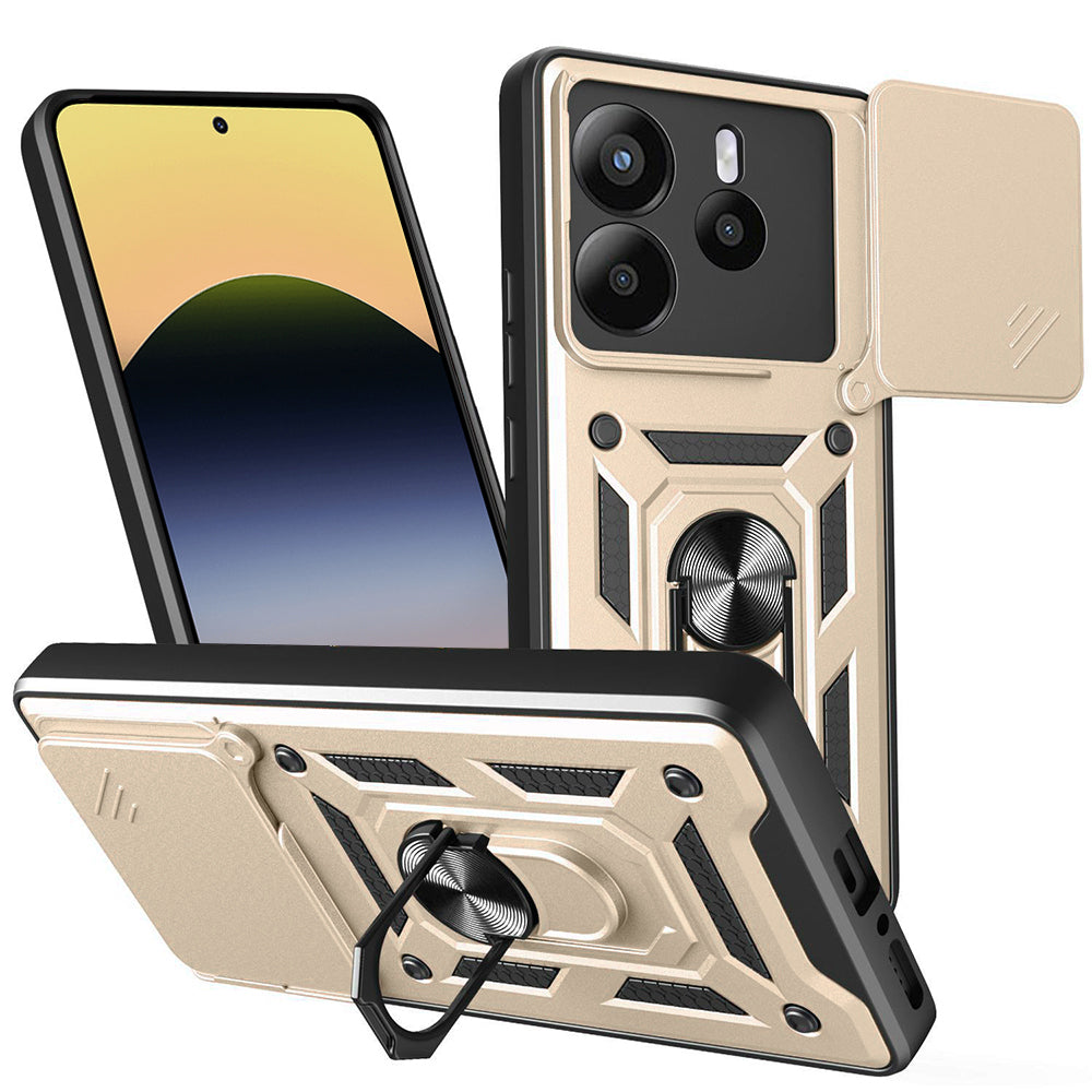 Kuori Xiaomi Redmi Note 14 5G:lle, Techsuit, CamShield, Kultainen
