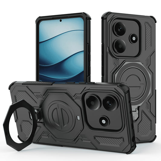 Kuori Xiaomi Redmi Note 14 5G:lle, Techsuit, Carbon Shield Pro, Musta