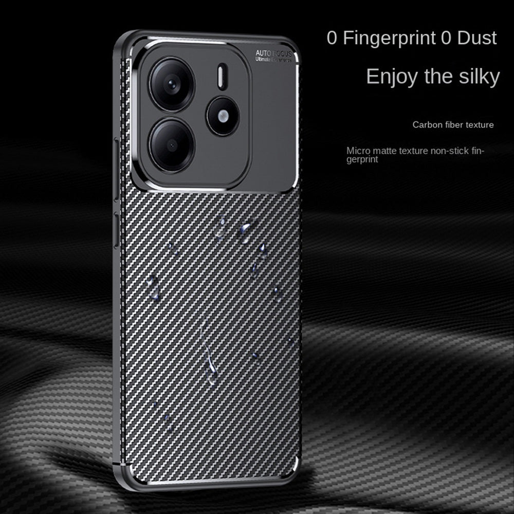 Kuori Xiaomi Redmi Note 14 5G:lle, Techsuit, Hiilikuitu, Musta
