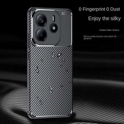 Kuori Xiaomi Redmi Note 14 5G:lle, Techsuit, Hiilikuitu, Musta