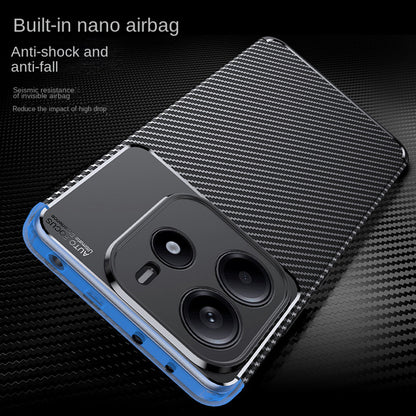Kuori Xiaomi Redmi Note 14 5G:lle, Techsuit, Hiilikuitu, Musta