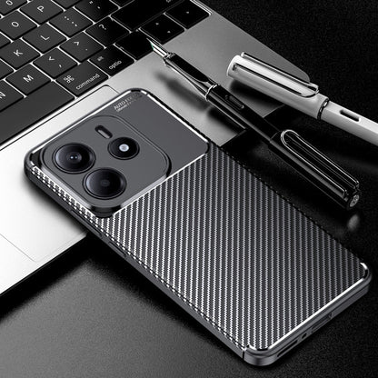 Kuori Xiaomi Redmi Note 14 5G:lle, Techsuit, Hiilikuitu, Musta