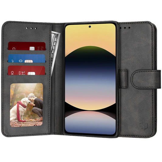 Kuori Xiaomi Redmi Note 14 5G:lle, Techsuit, Diary Book, Musta