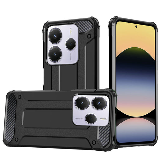 Kuori Xiaomi Redmi Note 14 5G:lle, Techsuit, Hybrid Armor, Musta