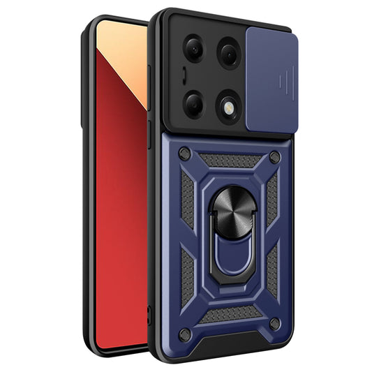Kuori Xiaomi Redmi Note 14S / Note 13 Pro 4G / Poco M6 Pro 4G:lle, Techsuit, CamShield, Sininen