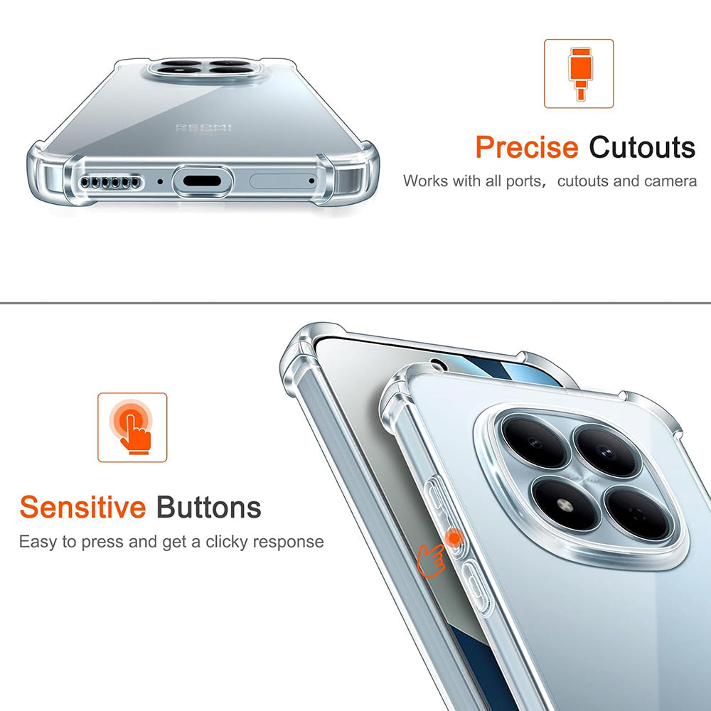 Kotelo Xiaomi Redmi Note 15 Pro 4G:lle, Techsuit, Iskunkestävä Läpinäkyvä