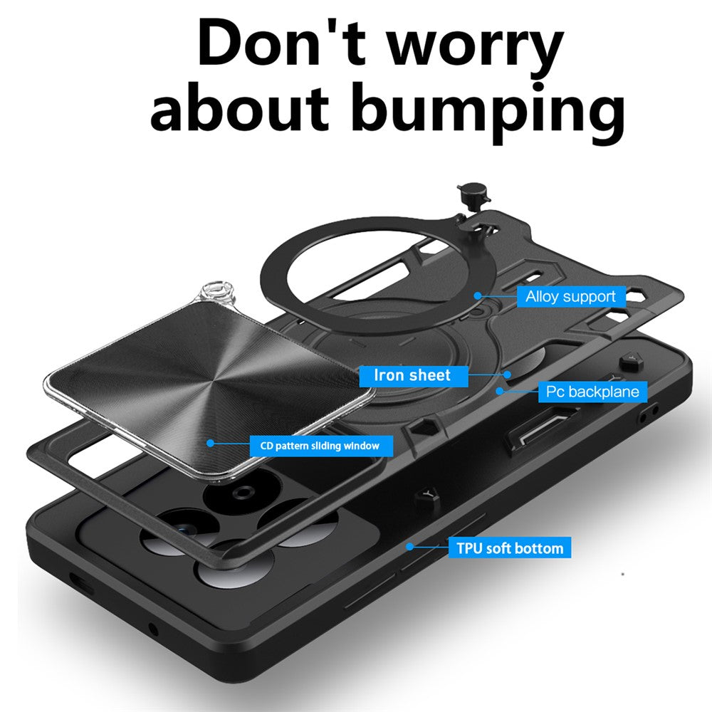 Suojakotelo Xiaomi Redmi Note 15 Pro 5G:lle, Techsuit, CamGuard Pro, Sininen