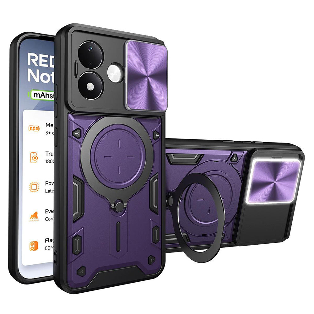 Suojakuori Xiaomi Redmi Note 17 4G / Note 17 5G -puhelimelle, Techsuit CamGuard Pro, violetti