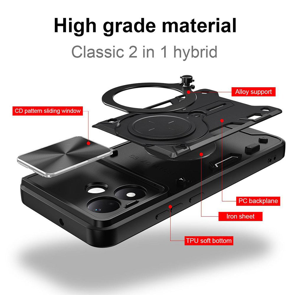 Suojakuori Xiaomi Redmi Note 17 4G / Note 17 5G -puhelimelle, Techsuit CamGuard Pro, violetti