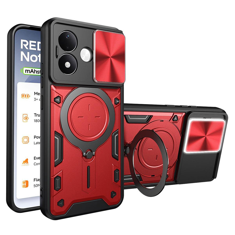 Suojakuori Xiaomi Redmi Note 17 4G / Note 17 5G -puhelimelle, Techsuit CamGuard Pro, punainen