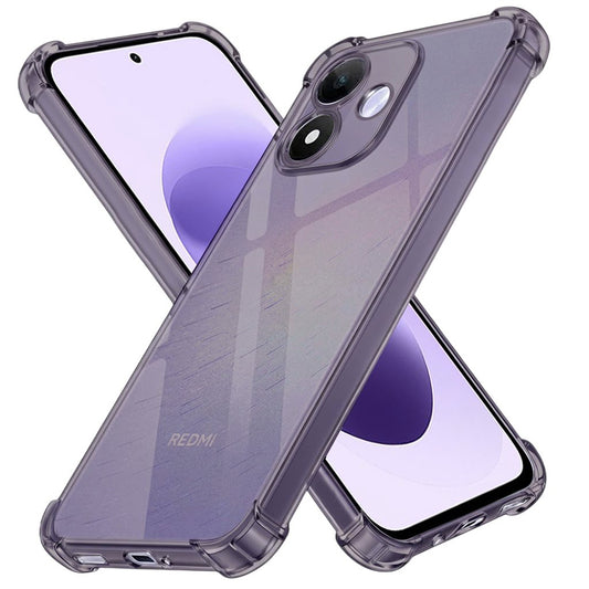 Suojakuori Xiaomi Redmi Note 17 4G / Note 17 5G -puhelimelle, Techsuit, iskunkestävä, kirkas, savunharmaa