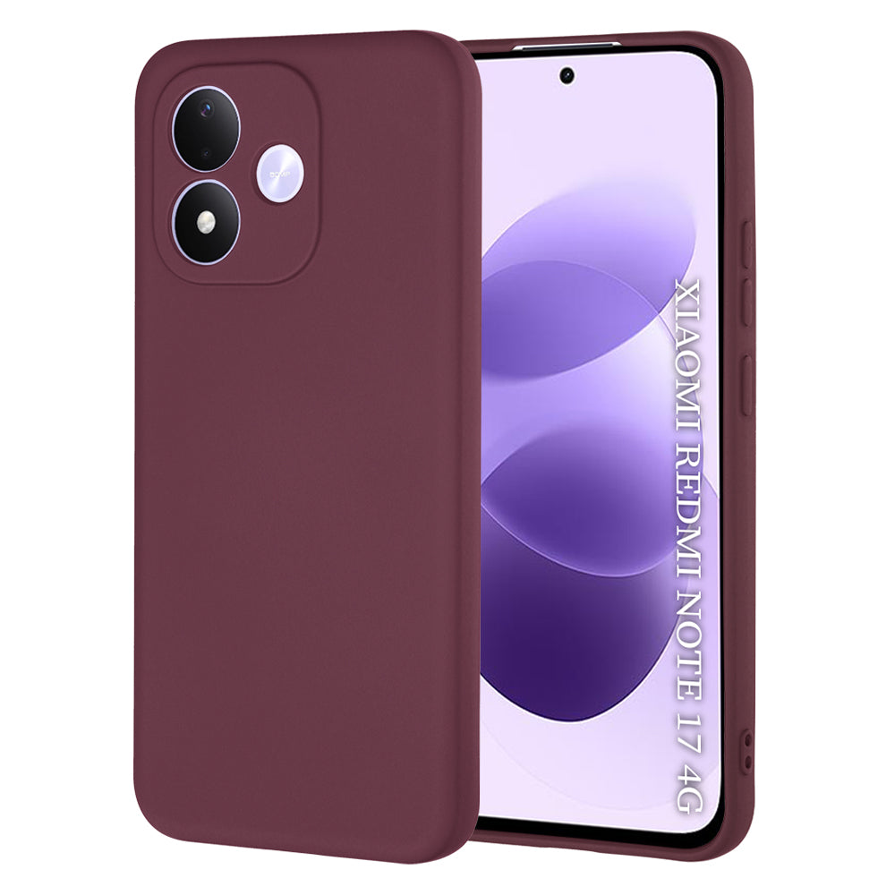 Case for Xiaomi Redmi Note 17 4G / Note 17 5G, Techsuit, SoftFlex, Burgundy