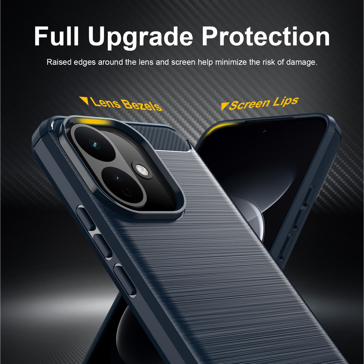 Suojakuori Xiaomi Redmi Note 17 Pro -puhelimelle, Techsuit, Carbon, sininen