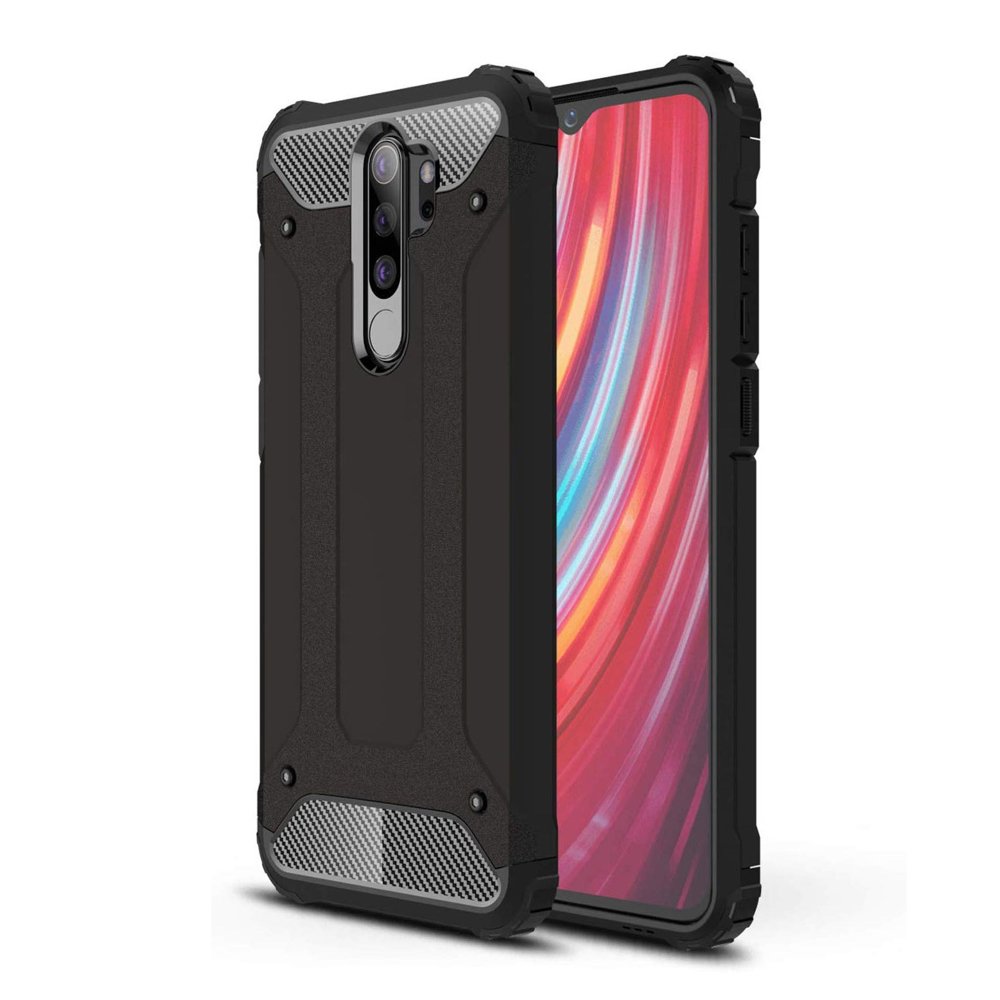 Case for Xiaomi Redmi Note 8 Pro, Techsuit, Hybrid Armor, Black