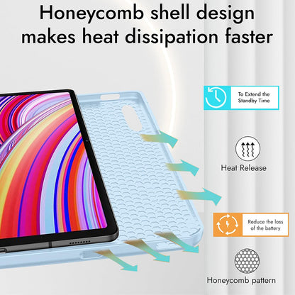 Suojakotelo Xiaomi Redmi Pad 2 Pro:lle, Techsuit, Flex Trifold, Sininen