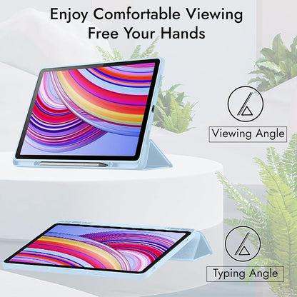 Suojakotelo Xiaomi Redmi Pad 2 Pro:lle, Techsuit, Flex Trifold, Sininen