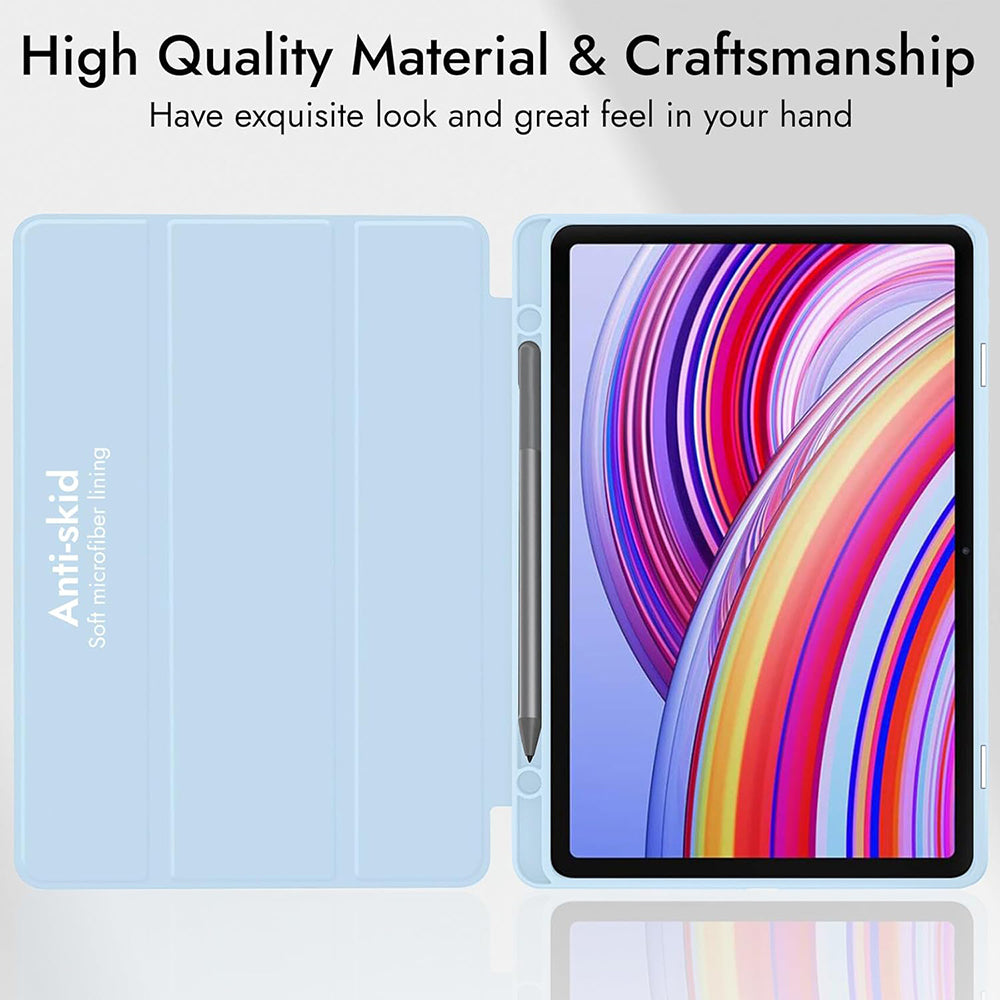 Suojakotelo Xiaomi Redmi Pad 2 Pro:lle, Techsuit, Flex Trifold, Tummansininen