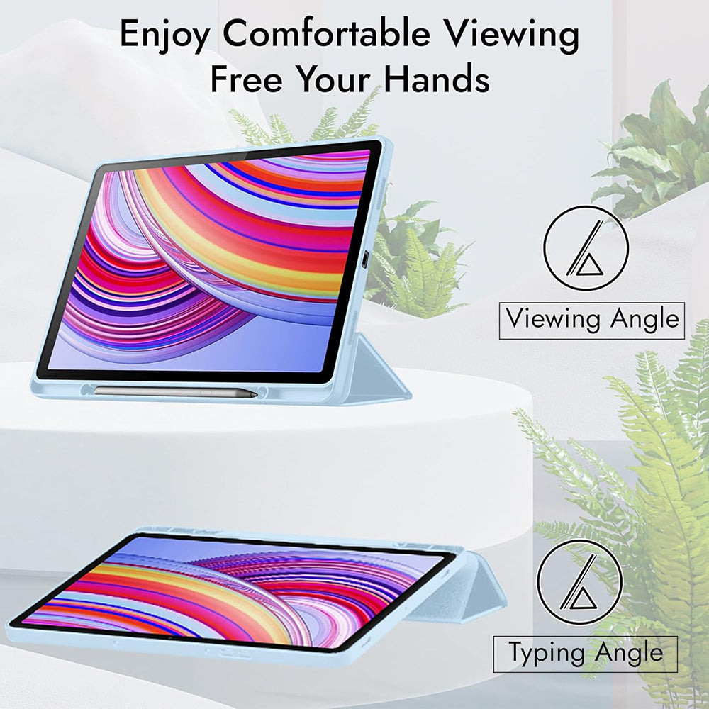 Suojakotelo Xiaomi Redmi Pad 2 Pro:lle, Techsuit, Flex Trifold, Musta