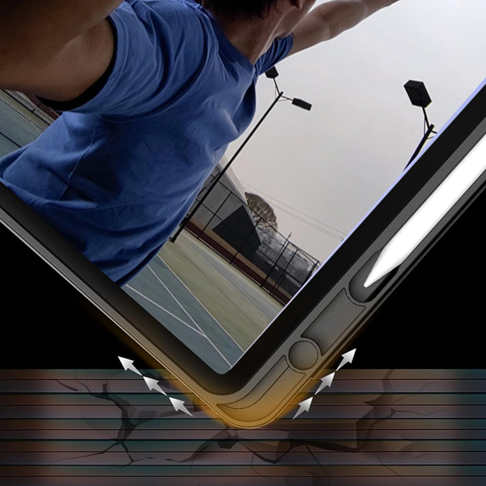 Kuori Xiaomi Redmi Pad SE 8.7:lle, Techsuit, Flex Trifold, Musta
