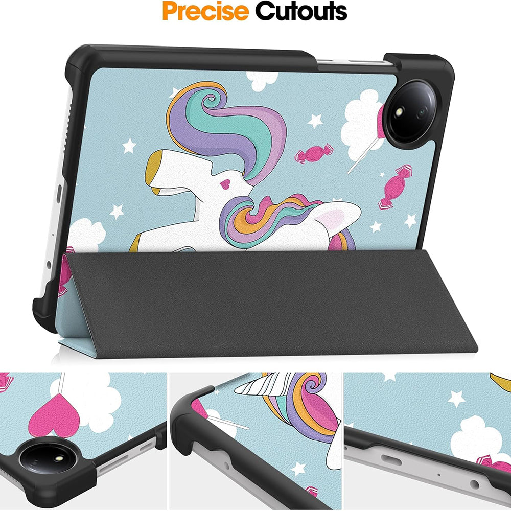 Kuori Xiaomi Redmi Pad SE 8.7:lle, Techsuit, FoldPro Unicorn, Monivärinen