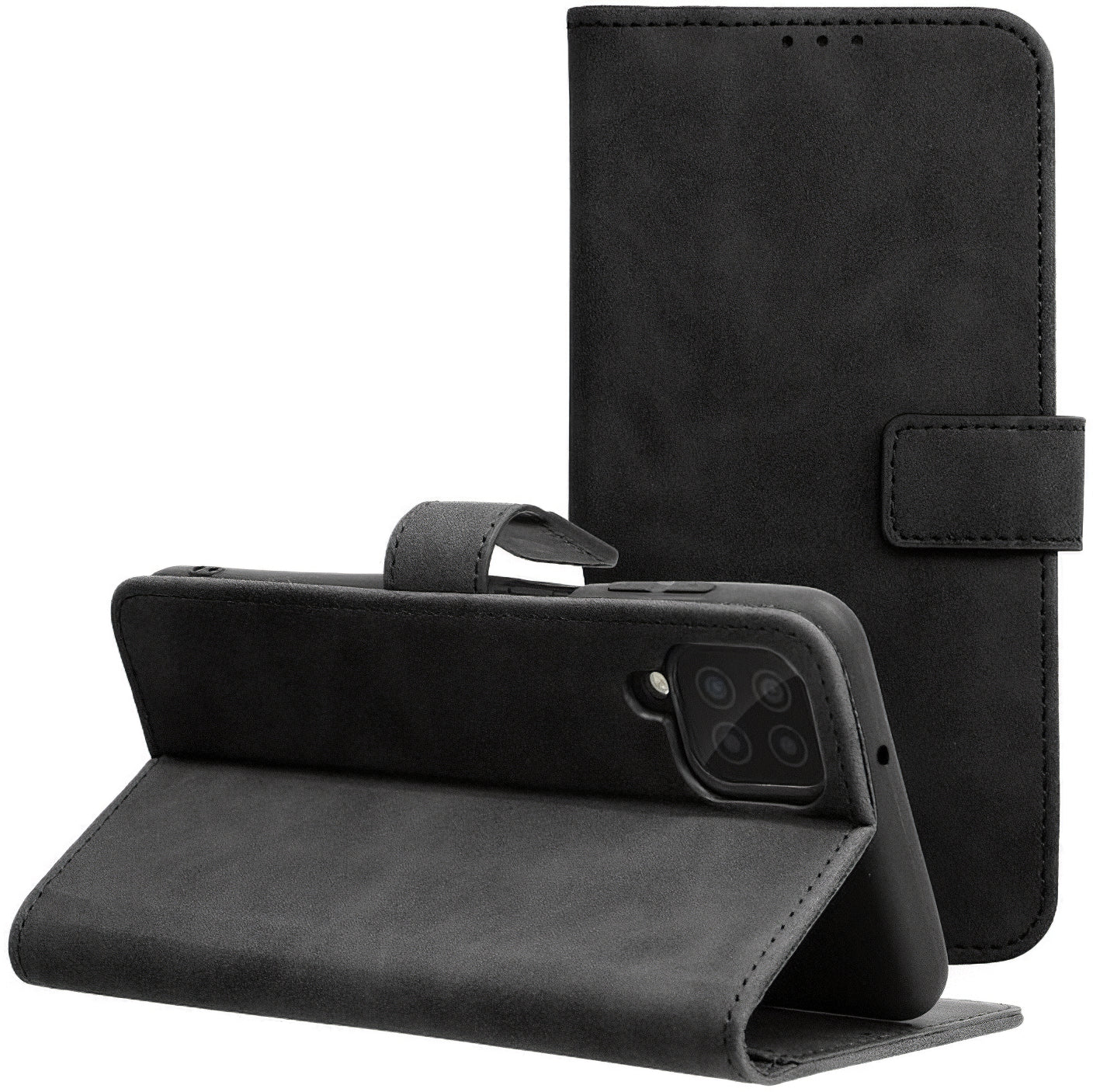 Kotelo Samsung Galaxy A12 Nacho A127 / M12 M127 / A12 A125, Forcell, Tender Book, musta
