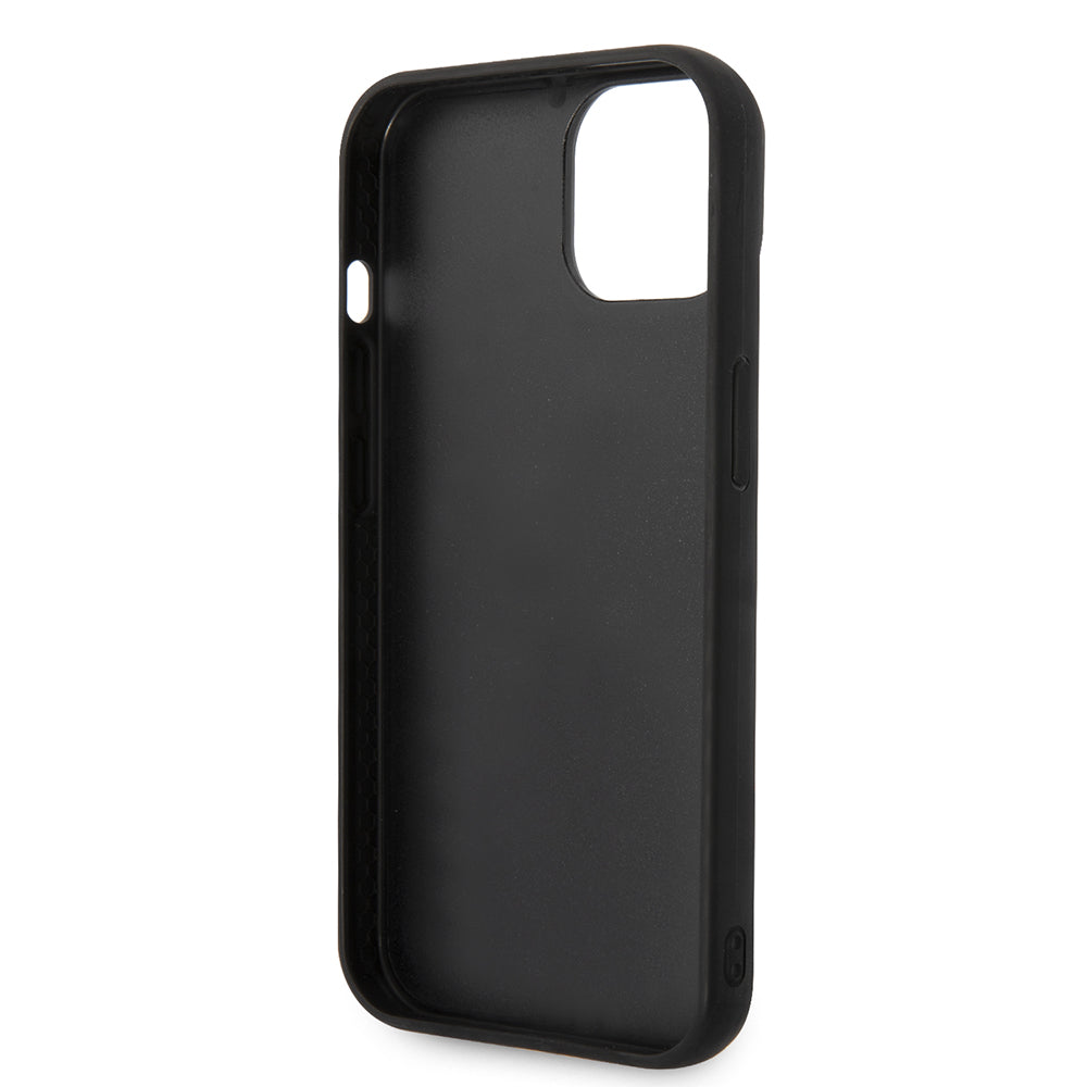 Kotelo Apple iPhone 14 Plus -puhelimelle, Karl Lagerfeld, Quilted Puffy Metal Logo, Musta