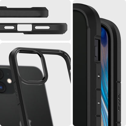 Kotelo Apple iPhone 12 / 12 Prolle, Spigen, Ultra Hybrid, Musta ACS01703