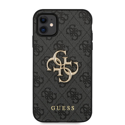 Suojakotelo Apple iPhone 11:lle, Guess, 4G Metal Logo, Harmaa